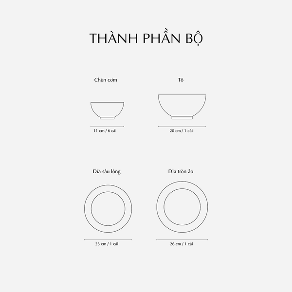 Bộ đồ ăn 09 sản phẩm - Daisy - Cỏ Tím