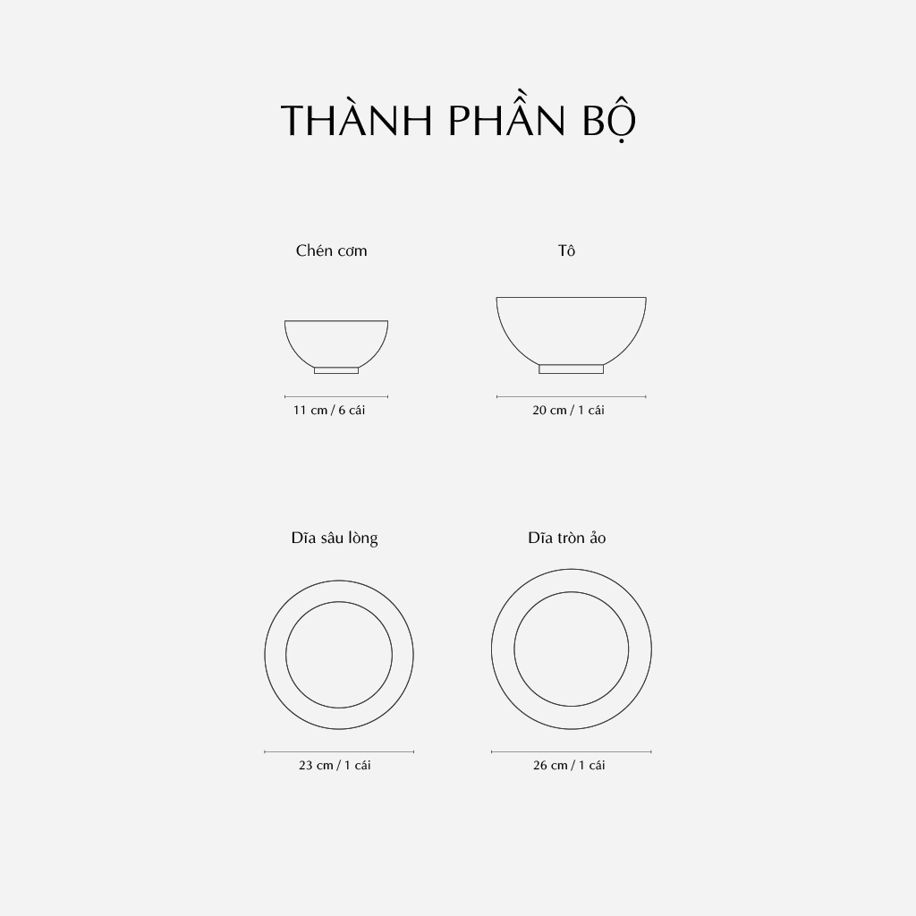 Bộ đồ ăn 09 sản phẩm - Daisy - Cỏ Tím