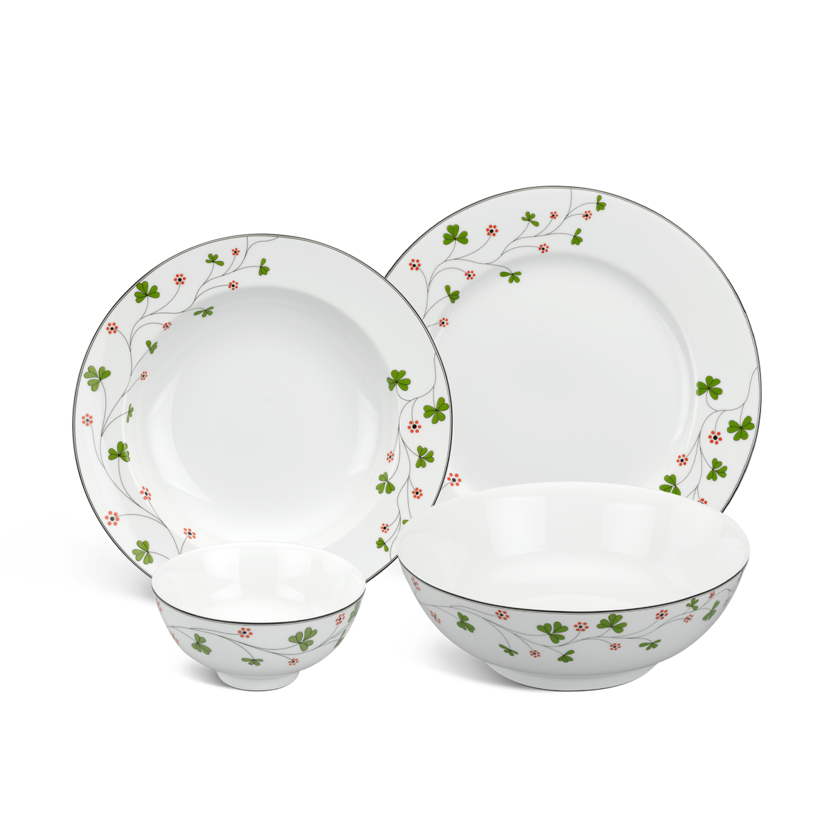 Bộ Đồ Ăn Jasmine Hoa May Mắn 9 Sản Phẩm