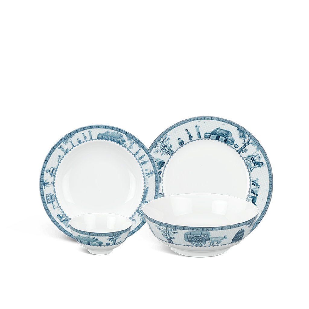 Bộ đồ ăn 09 sản phẩm - Jasmine - Thôn Dã