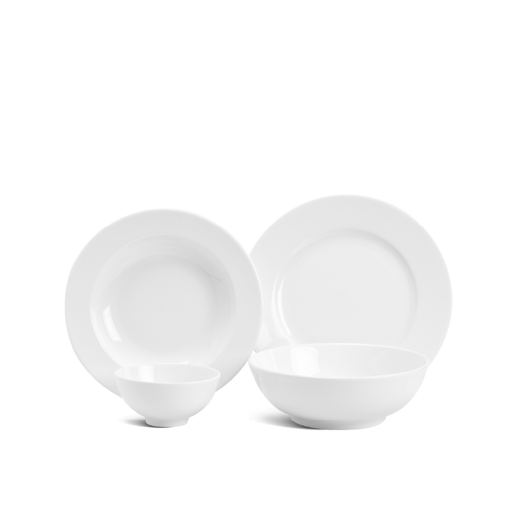 Bộ Đồ Ăn Jasmine 09 Sản Phẩm Trắng