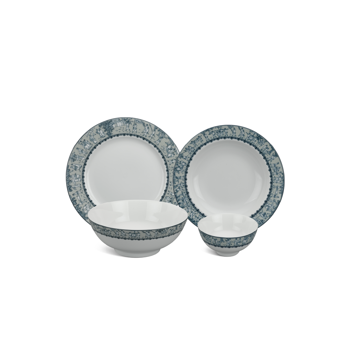 Bộ Đồ Ăn Jasmine Vinh Quy Nhạt 9 Sản Phẩm