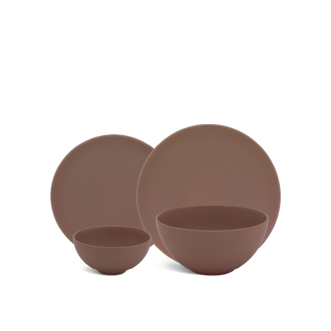  Bộ đồ ăn 09 sản phẩm - Timeless - Màu Nâu 