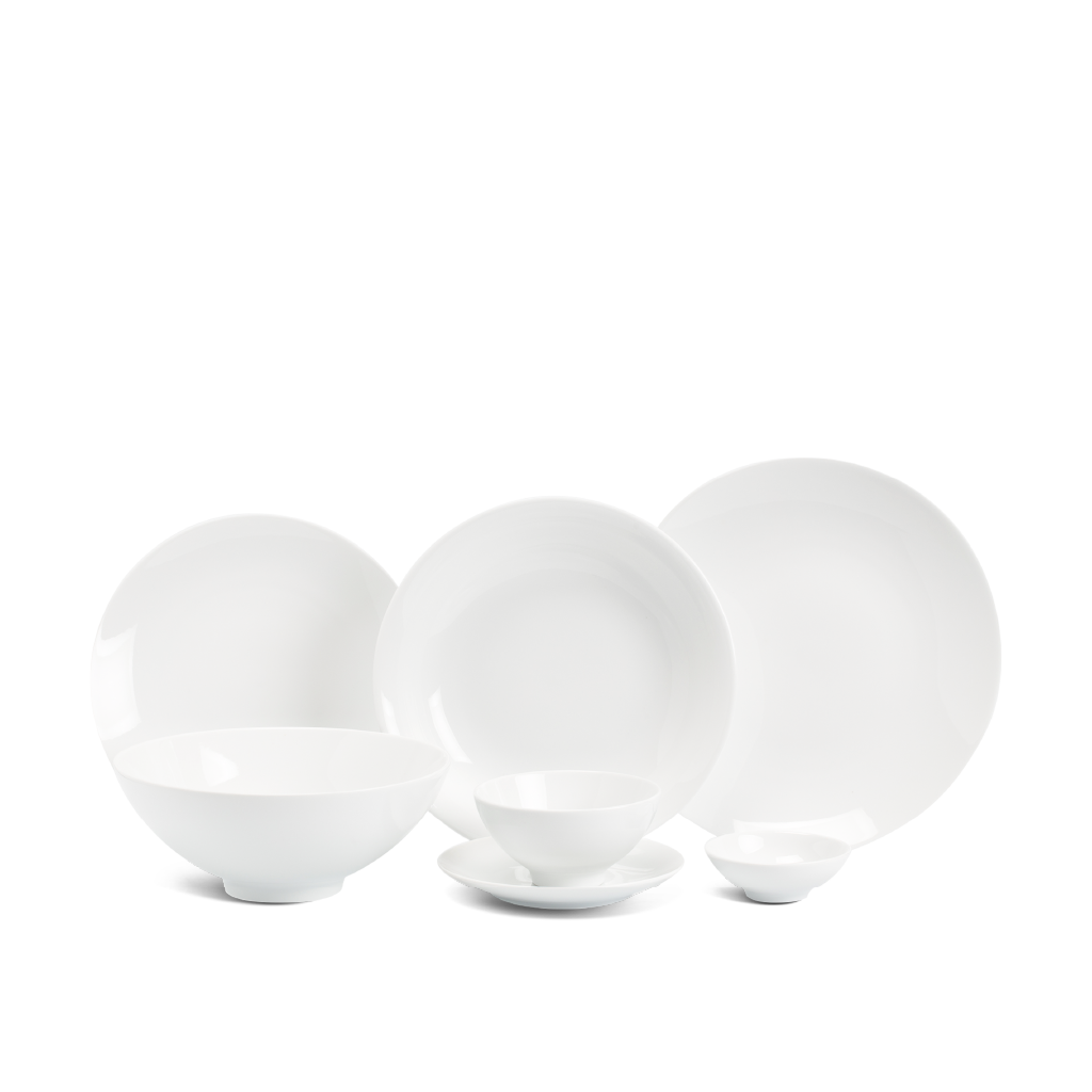 Bộ đồ ăn 10 người 36 sản phẩm - daisy - trắng