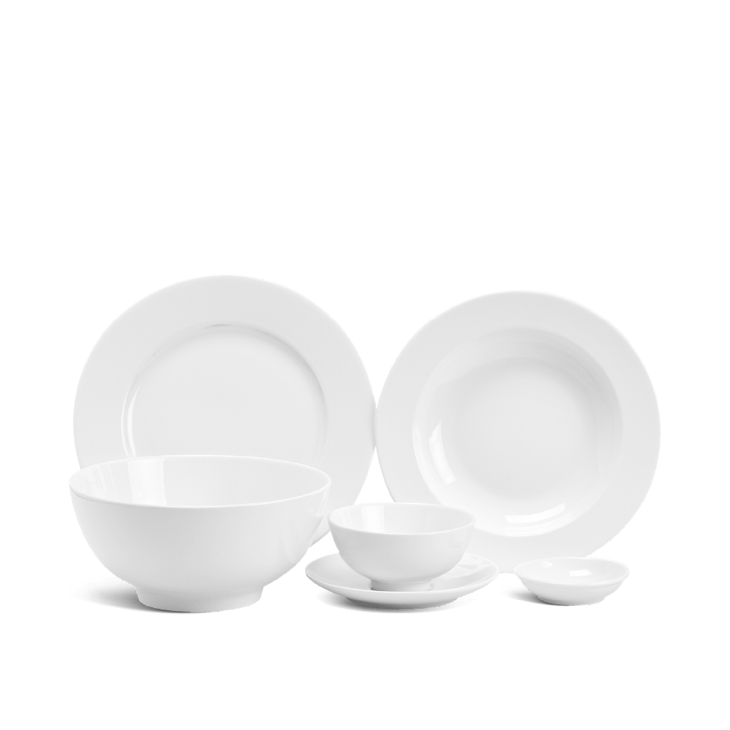 Bộ đồ ăn 10 người 36 sản phẩm - Jasmine - Trắng