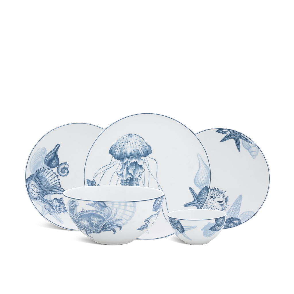 Bộ đồ ăn 17 sản phẩm - Timeless - Đại Dương Sương Mờ