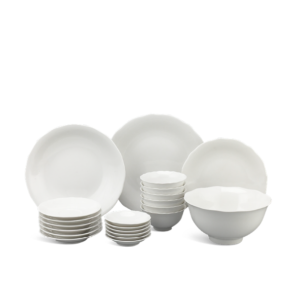 Bộ đồ ăn 22 sản phẩm - Mẫu Đơn IFP - Trắng Ngà