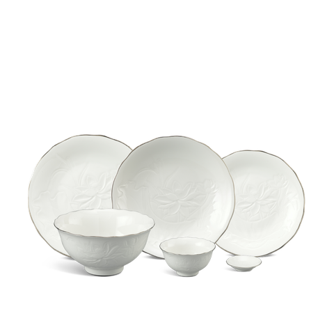  Bộ đồ ăn 22 sản phẩm - Sen IFP - Chỉ Bạch Kim 