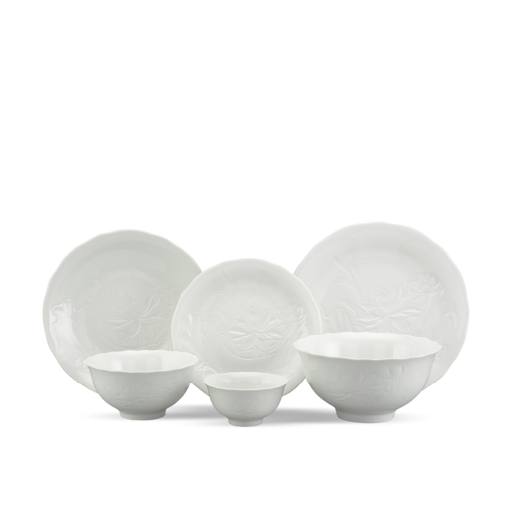 Bộ đồ ăn 22 sản phẩm - Sen IFP - Trắng Ngà