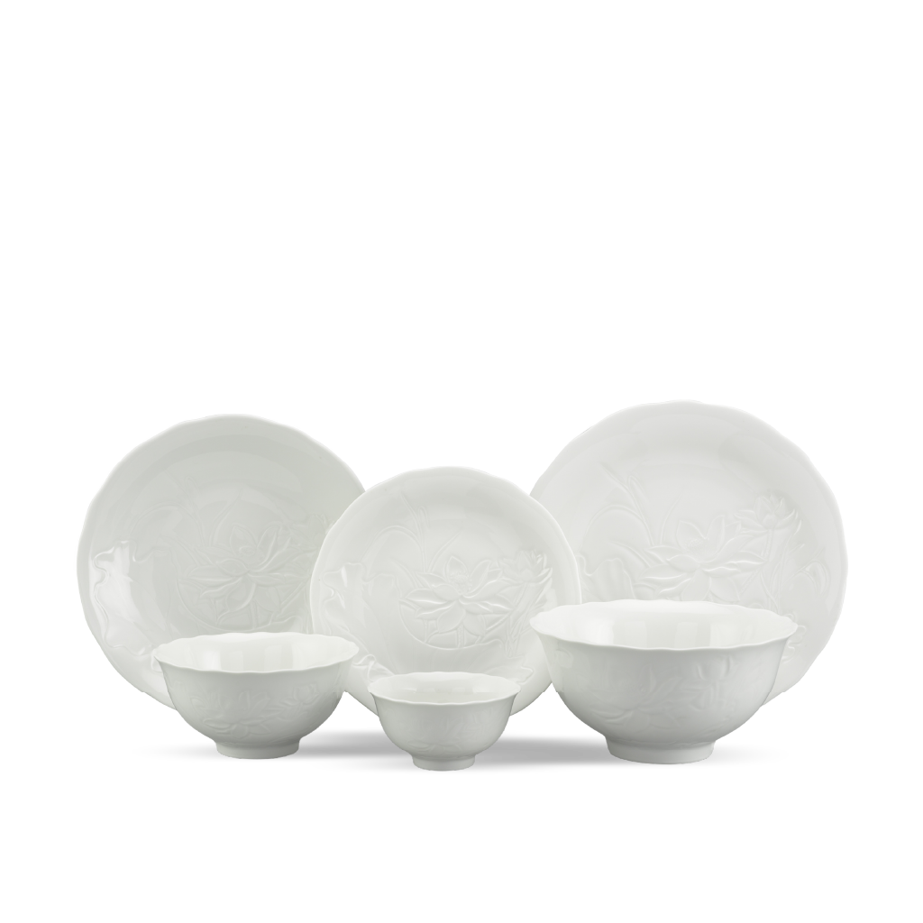 Bộ đồ ăn 22 sản phẩm - Sen IFP - Trắng Ngà