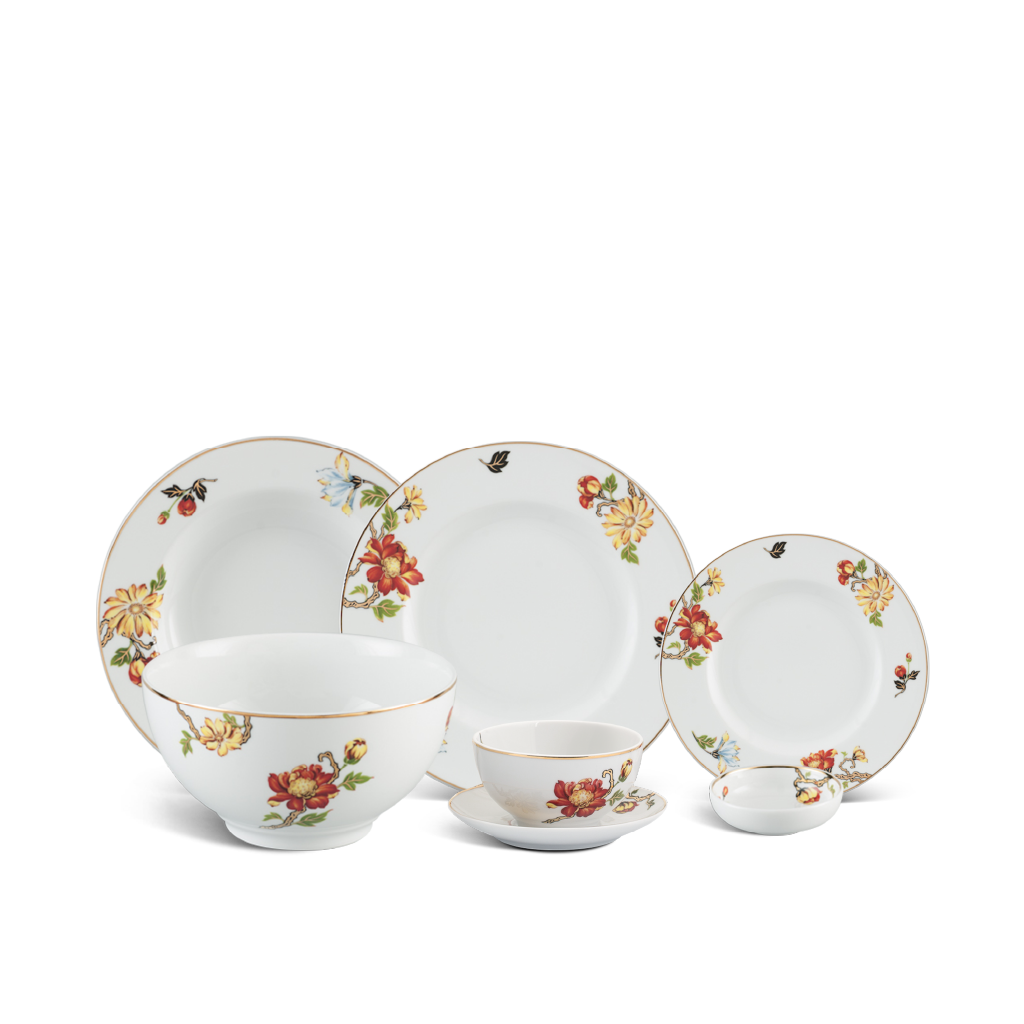Bộ đồ ăn 25 sản phẩm (B) - Camellia - Cát Tường