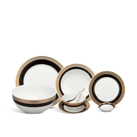  Bộ đồ ăn 30 sản phẩm - Sago - Hoa hồng đen 