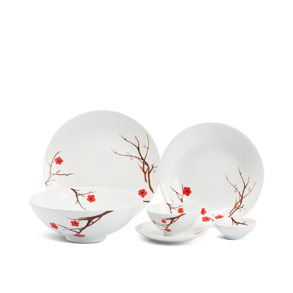 Bộ đồ ăn 22 Sản Phẩm - Daisy - Hồng Mai