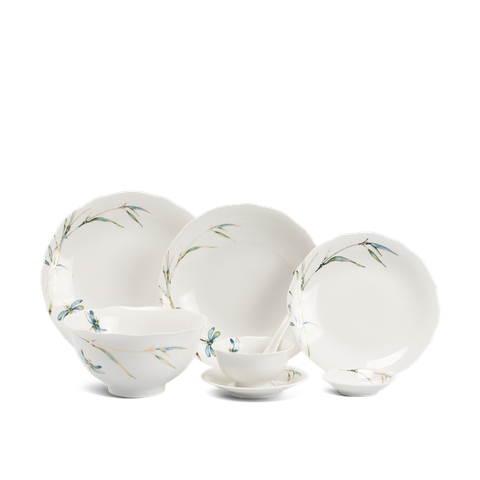  Bộ đồ ăn 6 người 32 sản phẩm - Mẫu Đơn IFP - Thanh Trúc 