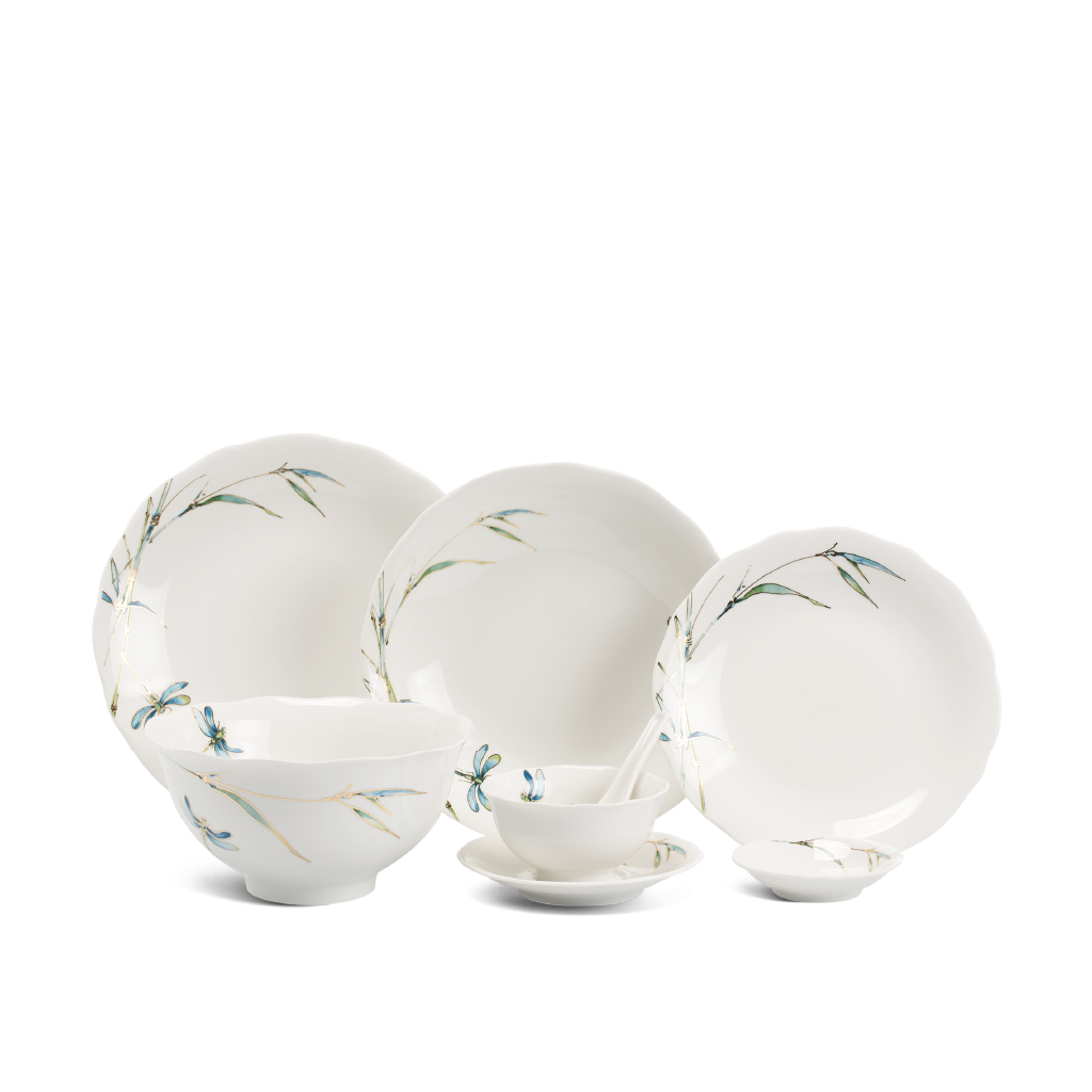Bộ đồ ăn 6 người 32 sản phẩm - Mẫu Đơn IFP - Thanh Trúc