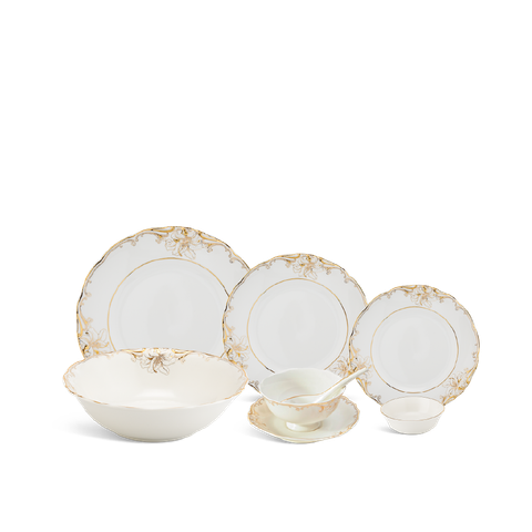  Bộ đồ ăn 6 người 32 sản phẩm - Đài Các IFP - Trang trí hoa 