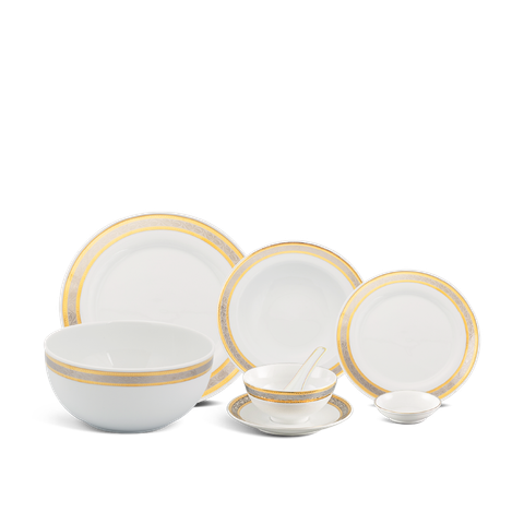  Bộ đồ ăn 6 người 32 sản phẩm - Sago - Hoa Hồng 