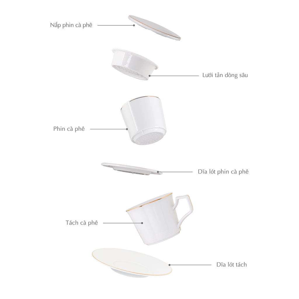 Bộ phin cà phê (C) (tách 0.17 L) - Misc Assortment - Chỉ Vàng