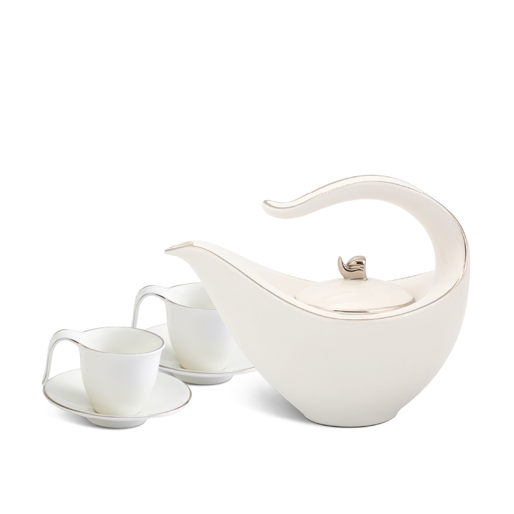 Bộ trà 0.45 L - Anh Vũ - Chỉ Bạch Kim