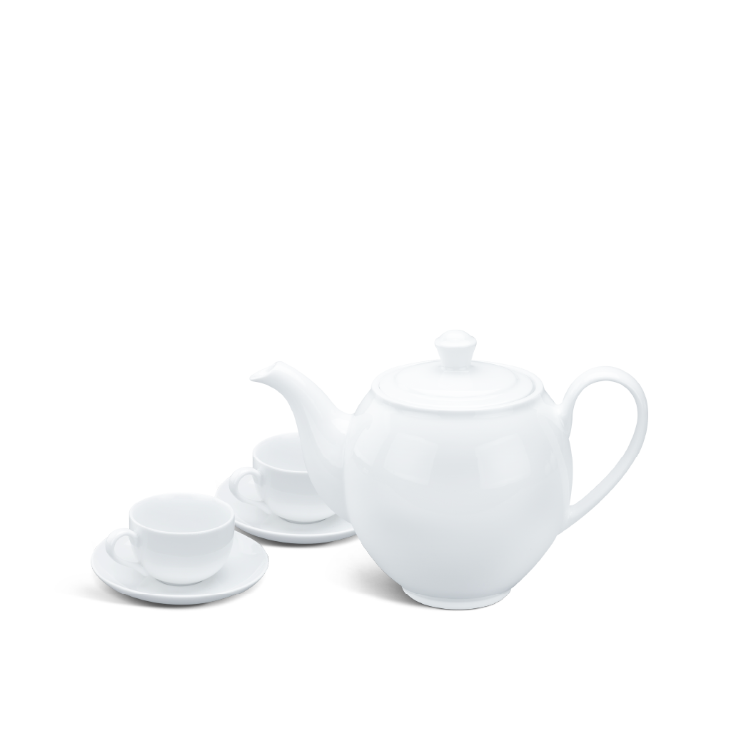 Bộ trà 0.5 l - camellia - trắng