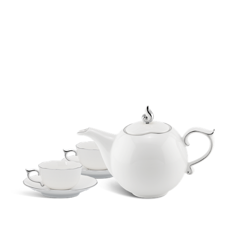  Bộ trà 0.7 L - Mẫu đơn IFP - Chỉ Bạch Kim 