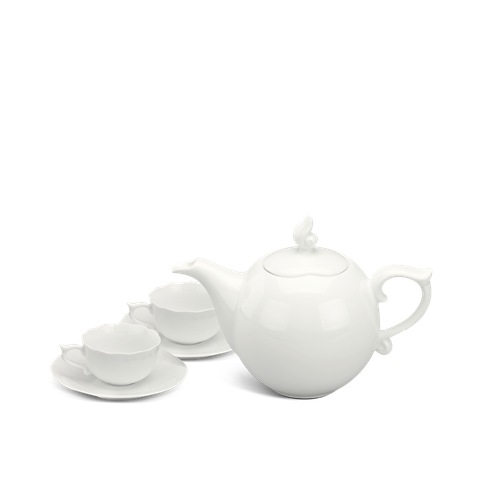  Bộ trà 0.7 L - Mẫu Đơn IFP - Trắng Ngà 