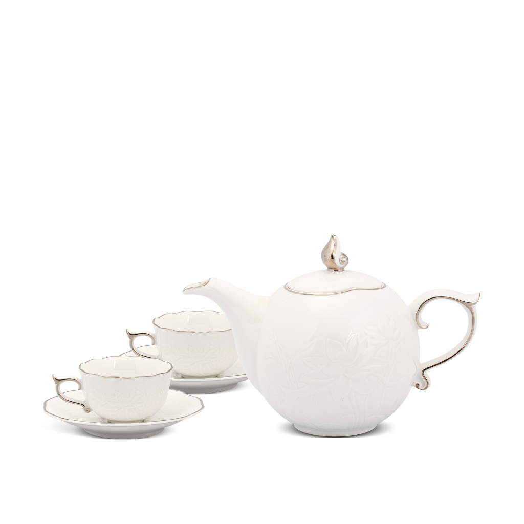 Bộ Trà Sen IFP 0.7L Chỉ Bạch Kim