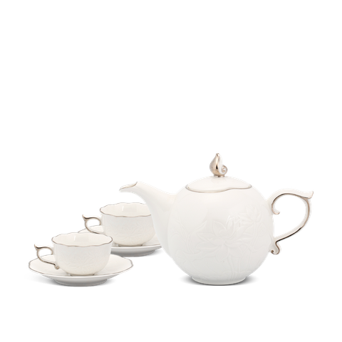  Bộ trà 0.7 L - Sen IFP - Chỉ Bạch Kim 