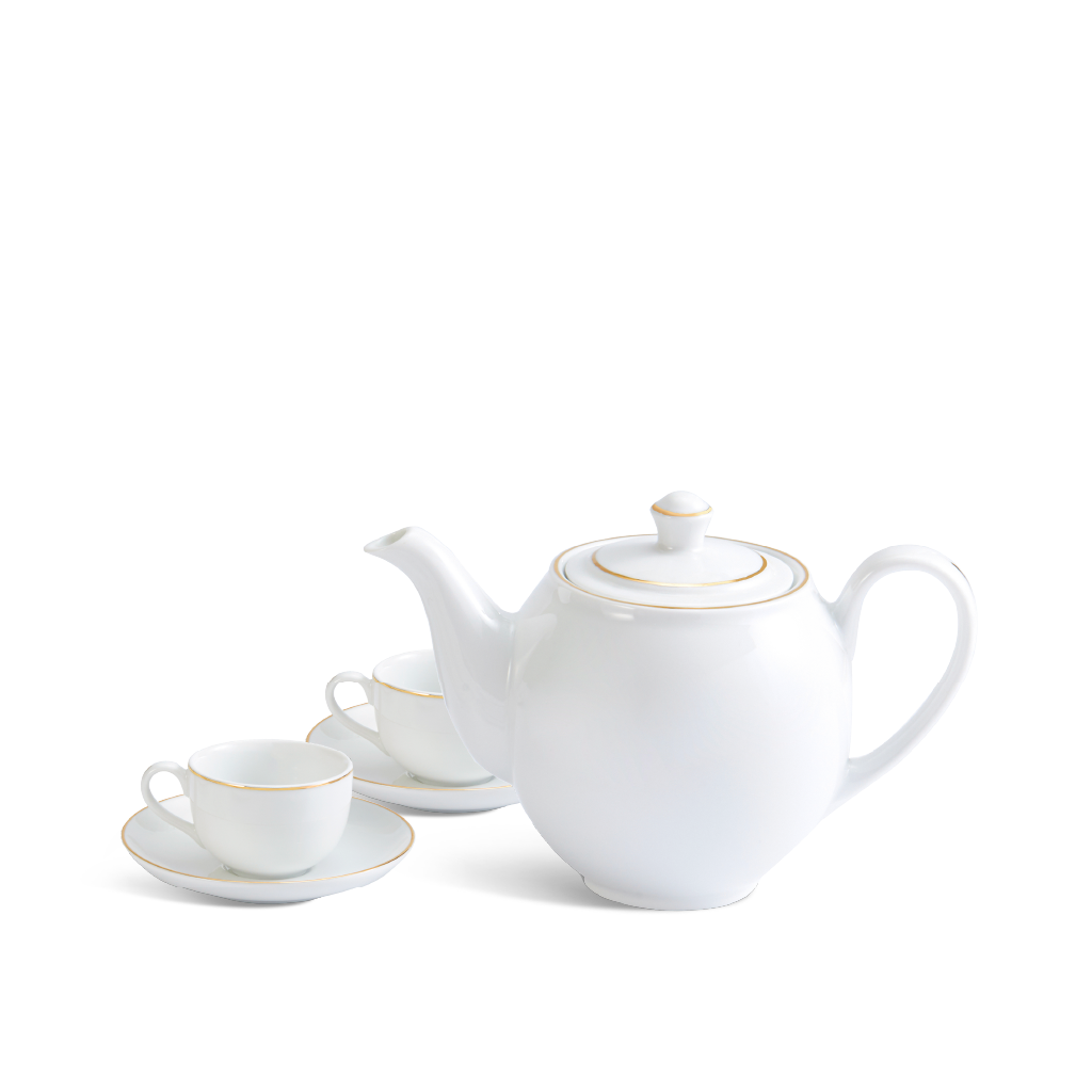 Bộ Trà Camellia 0.8L Chỉ Vàng