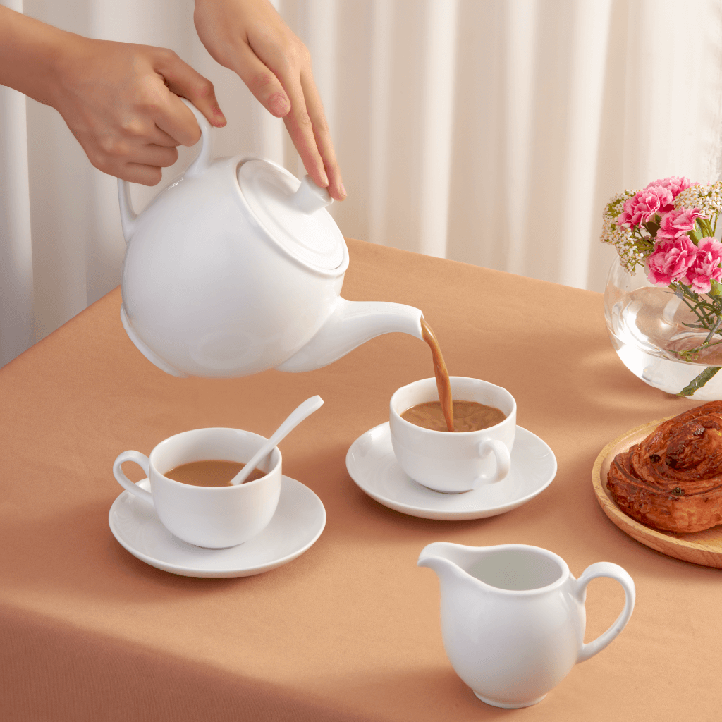 Bộ trà 0.8 L - Camellia - Trắng