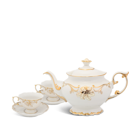  Bộ trà 0.8 L - Đài Các - Trang Trí Vàng 