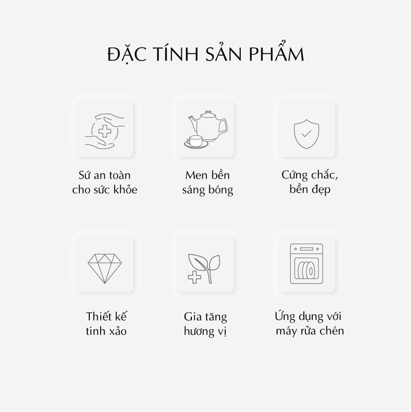 Bộ trà 0.8 L - Hoàng Cung - Hồn Quê
