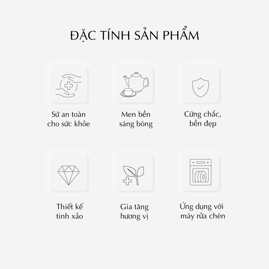 Bộ trà 0.8 L - Hoàng Cung - Hồn Quê