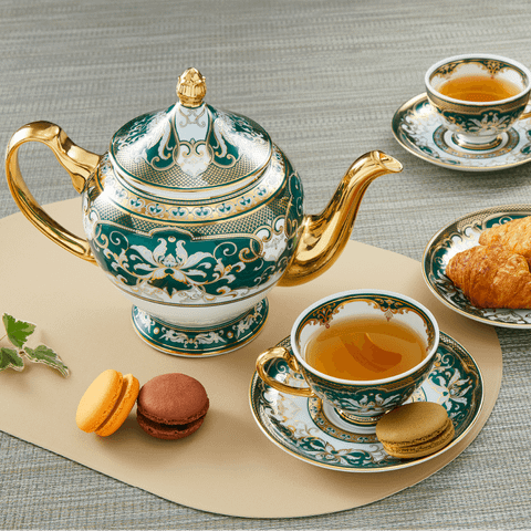  Bộ trà 0.8 L - Hoàng Cung - Sen Ngọc Bích 