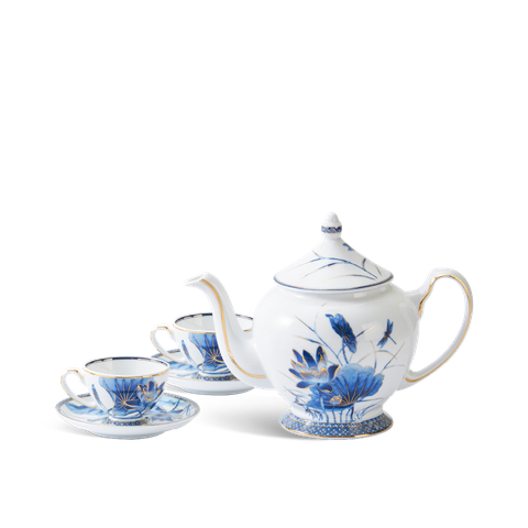  Bộ trà 0.8 L - Hoàng Cung - Sen Vàng 