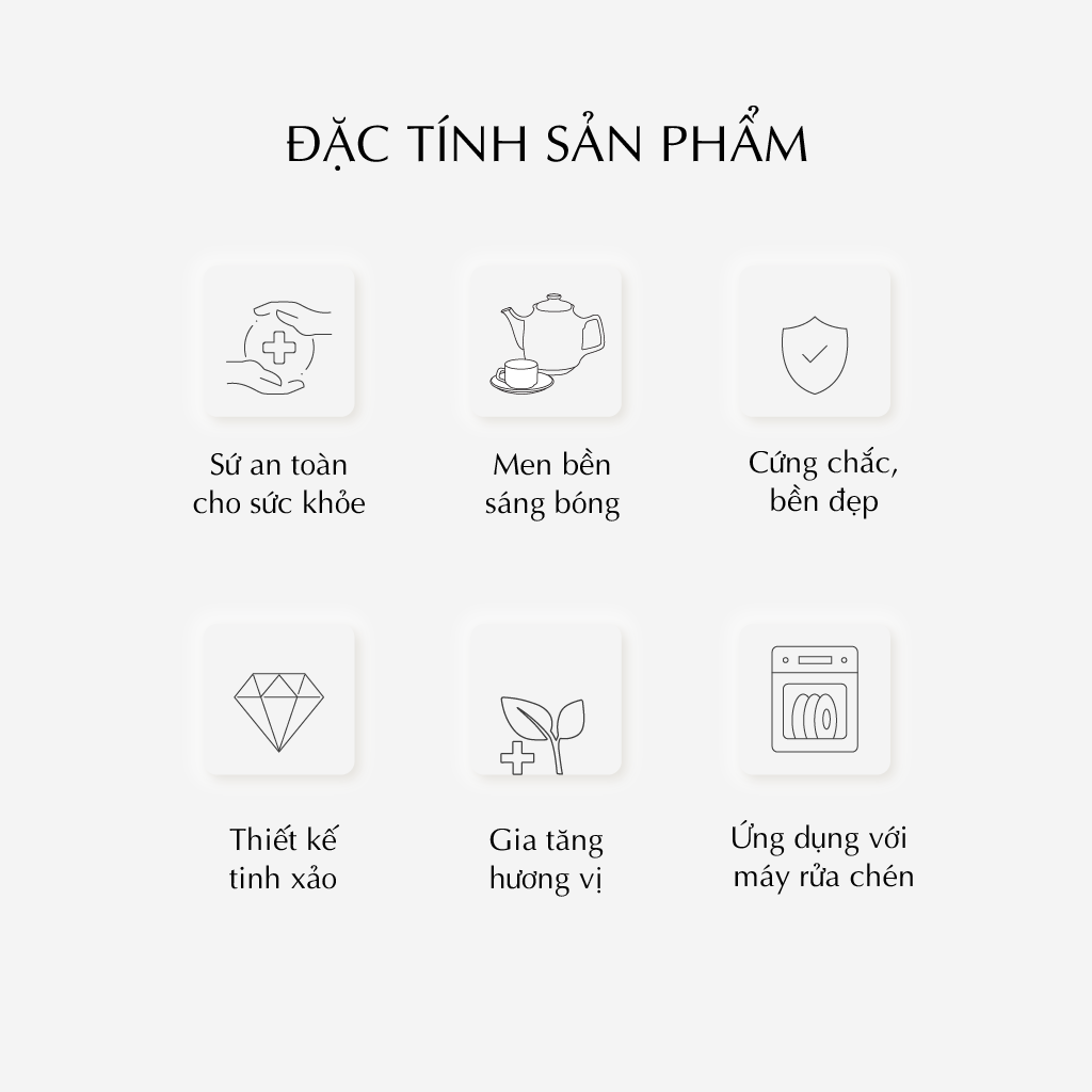 Bộ trà 1.1 L - Camellia - Trắng