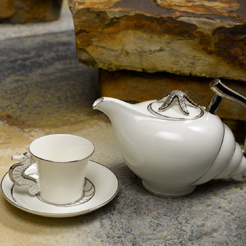  Bộ trà 1.2 L - Ngọc Biển IFP - Chỉ Bạch Kim 