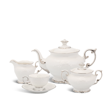  Bộ trà 1.3 L - Đài Các - Chỉ Bạch Kim 