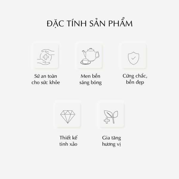 Bộ trà 1.3 L - Đài Các - Trang Trí Vàng