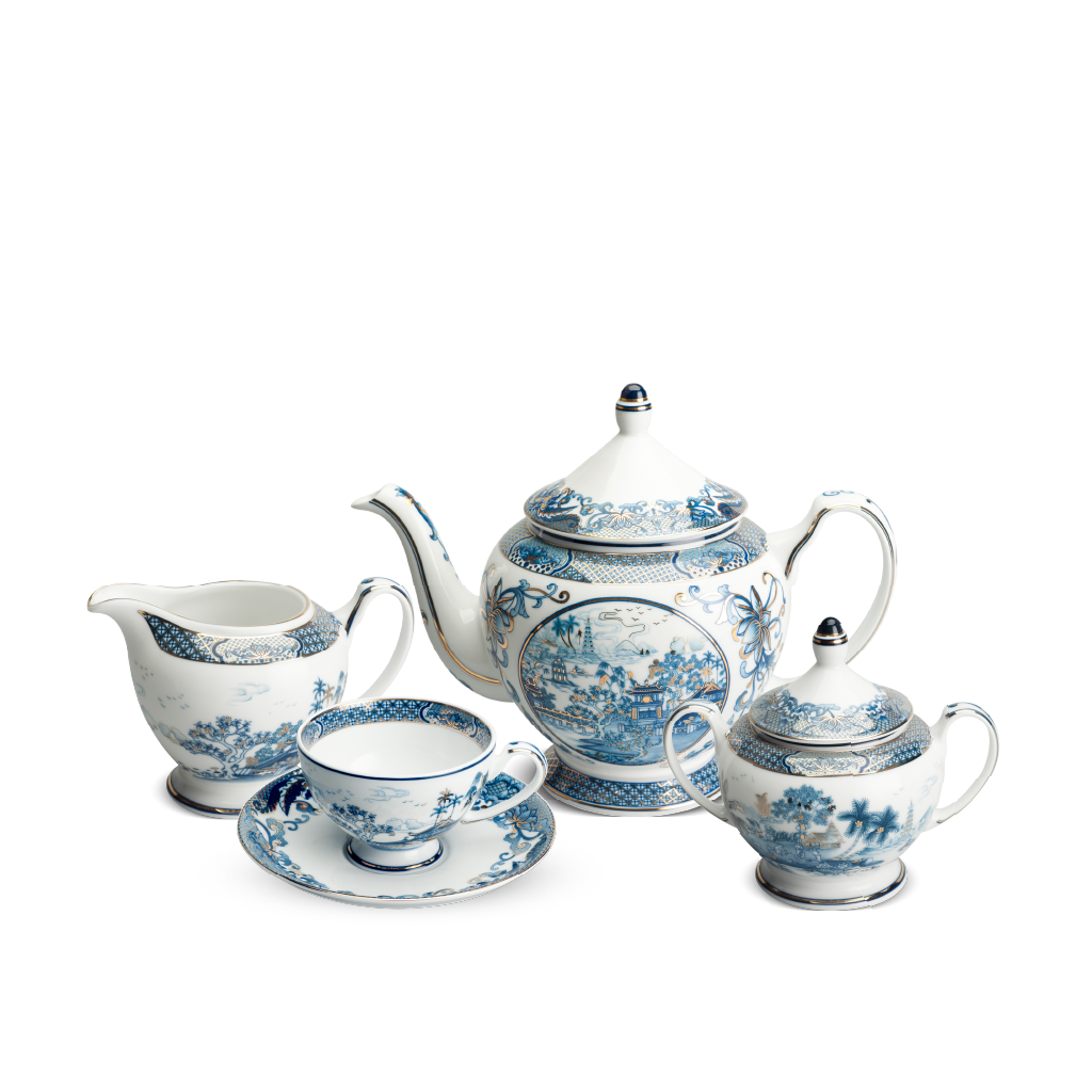 Bộ trà 1.3 l - hoàng cung - hồn việt vàng