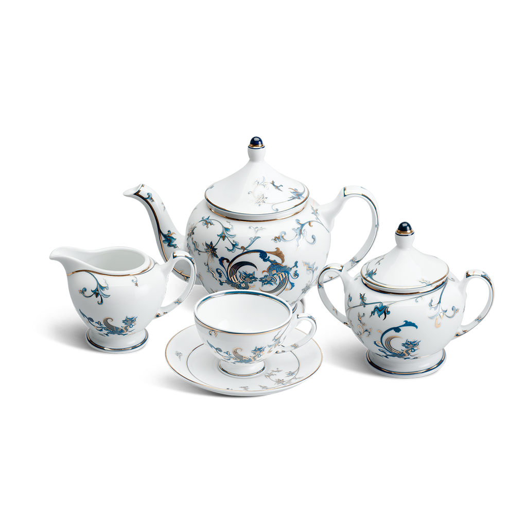 Bộ trà 1.3 l - hoàng cung - lạc hồng vàng