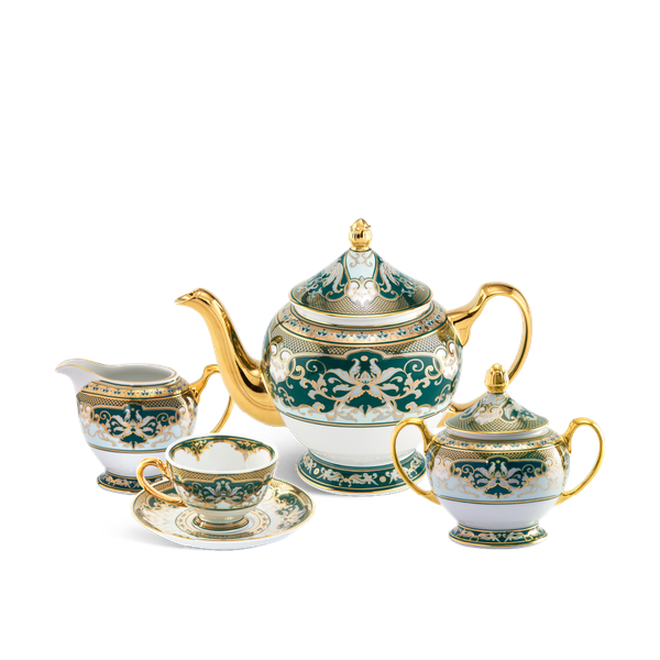 Bộ trà 1.3 L - Hoàng cung - Sen Ngọc Bích