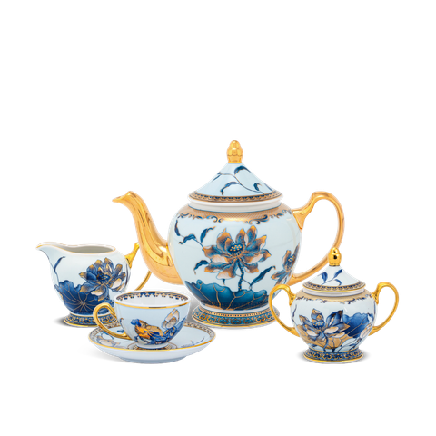  Bộ trà 1.3 L - Hoàng Cung - Sen Ngọc 