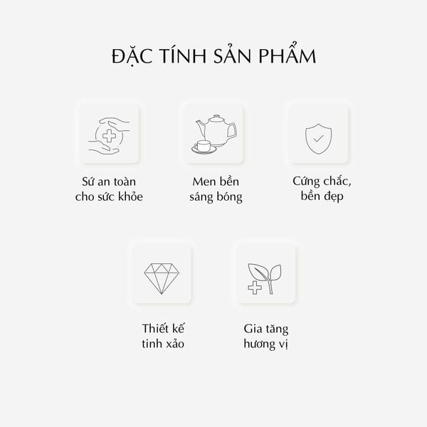 Bộ trà 1.3 L - Hoàng Cung - Sen Ngọc