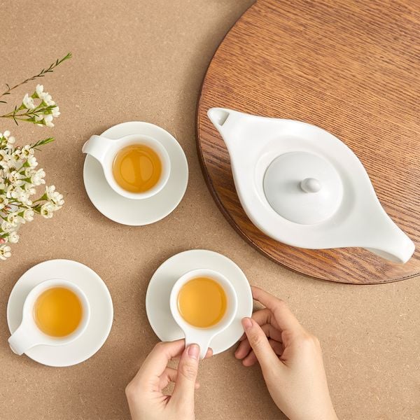 Bộ trà cao 0.45 L - Anh Vũ IFP - Trắng Ngà