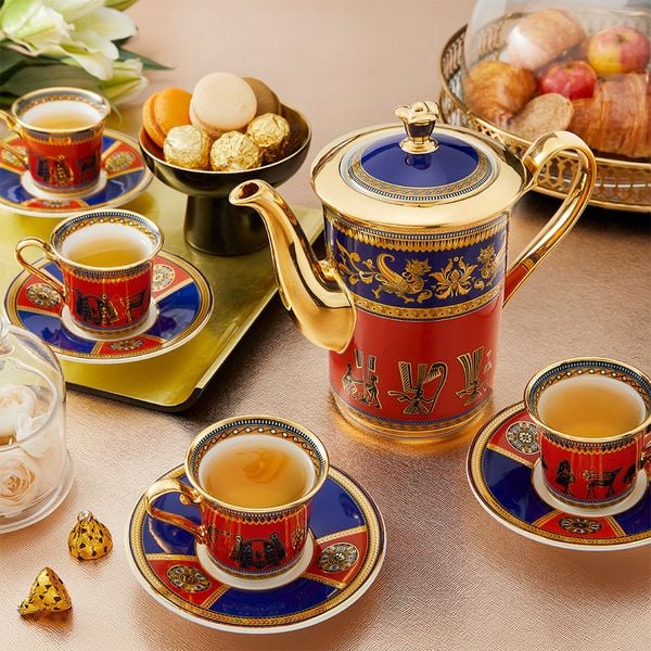 Bộ trà cao 0.8 L - Tulip Trắng - Trống Đồng