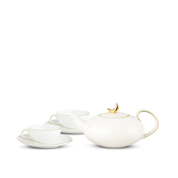 Bộ trà elip 0.47 L - Anna - Viền Chỉ Vàng (Minh Nguyệt)