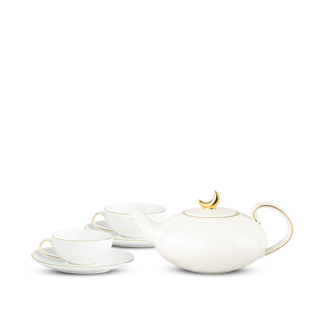  Bộ trà elip 0.47 L - Anna - Viền Chỉ Vàng (Minh Nguyệt) 