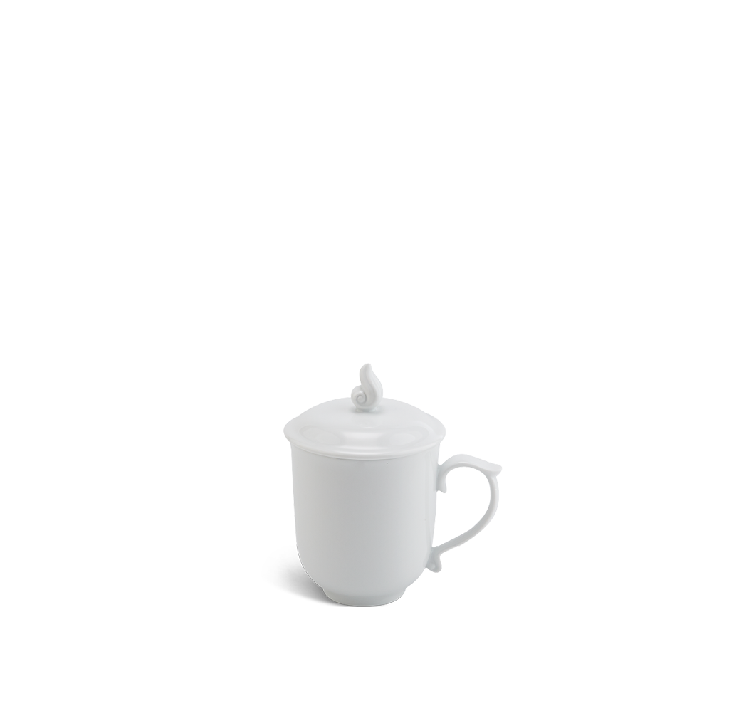 Ca trà 0.30 L - Mẫu Đơn  - Trắng