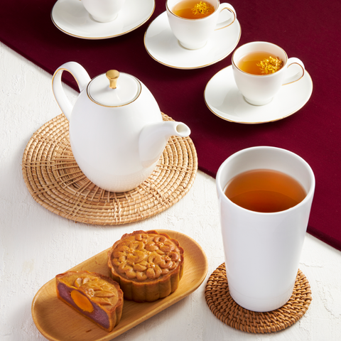  Combo 8 - Bộ trà Anna cao 0.47L VCV - Ly sứ dưỡng sinh (trắng) 